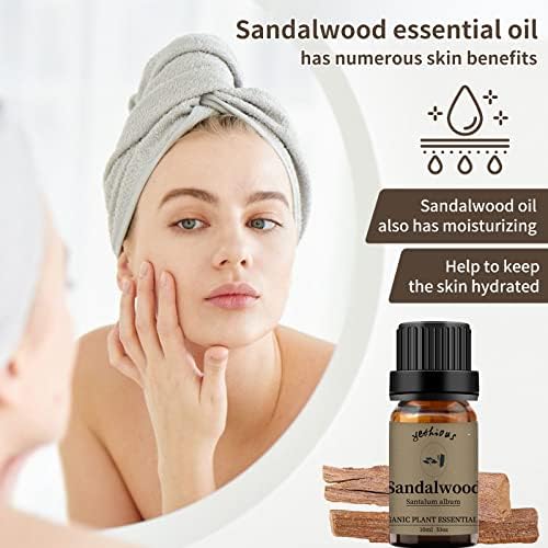 Yethious Pure Sandalwood Essential Oil for Aromatherapy & Diffuser - 10ML