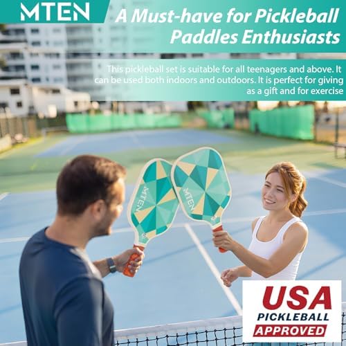 USAPA Approved Fiberglass Surface Pickleball Set for Men and Women Global Recycled Standard