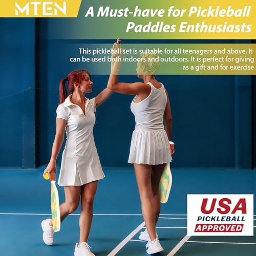USAPA Approved Fiberglass Surface Pickleball Set for Men and Women Global Recycled Standard