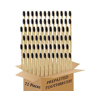 Bamboo Disposable Toothbrush Prepasted Soft Bristles for Travel | Bamboo Toothbrush Prepasted Disposables Oral Hygiene