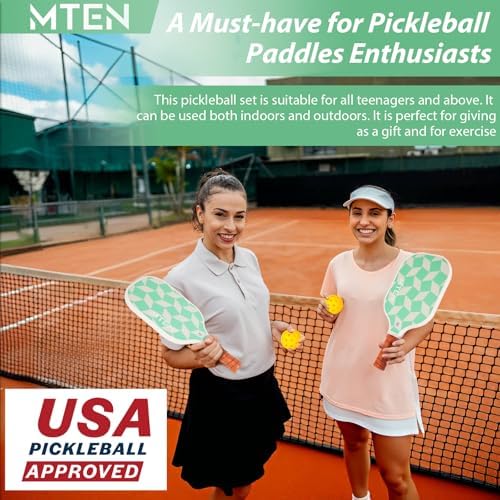 USAPA Approved Fiberglass Surface Pickleball Set for Men and Women Global Recycled Standard