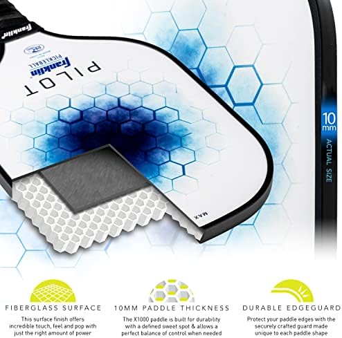 Franklin Sports Pilot Polypropylene Core Pickleball Paddle for Adults | Official USA Pickleball Paddle by Franklin Spor