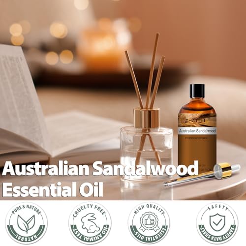 PHATOIL Australian Sandalwood Essential Oil |38Fl Oz for Hair Care and Body Skin Care | PHATOIL Australian Sandalwood E