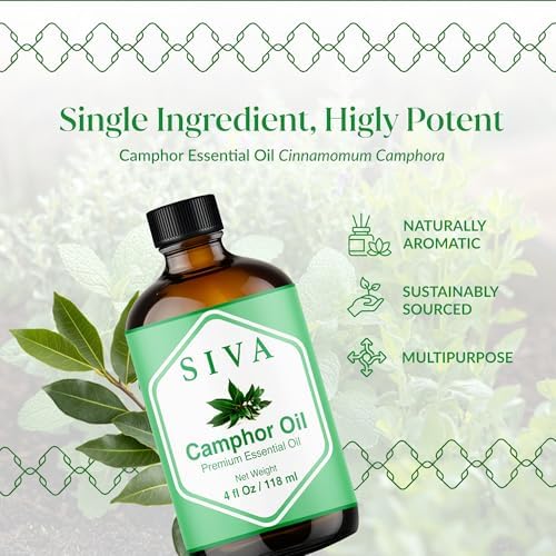 Siva Rosemary Essential Oil - 100% Natural Rosemary Oil – for Skin Care, Hair Care, Aromatherapy - 4 Fl Oz with Dropper