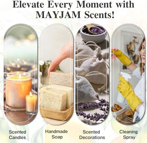 MAYJAM Sandalwood Essential Oil - Pure Fragrance Oil for Diffuser and Soap Candle Making, Ideal for Home and Office, 10