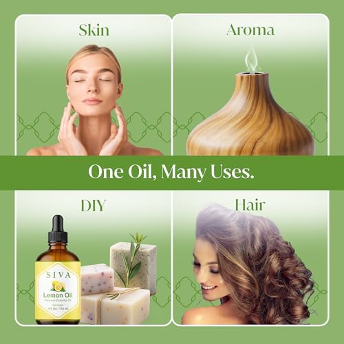 Siva 100% Natural Eucalyptus Essential Oil - 4 Fl Oz – Diffuser and Skin Care - Perfect for Aromatherapy and Hair Care