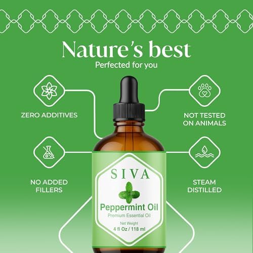 Siva 100% Natural Eucalyptus Essential Oil - 4 Fl Oz – Diffuser and Skin Care - Perfect for Aromatherapy and Hair Care