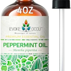 EVOKE OCCU Peppermint Oil for Aromatherapy Hair and Skin Care - Kitchen and Car - 100% Pure and Natural - 4 Fl Oz Spray