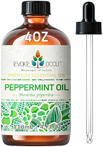 Evoke Occu Peppermint and Lemon Essential Oils - Refreshing and Hydrating for Home and Office - 4 Fl Oz