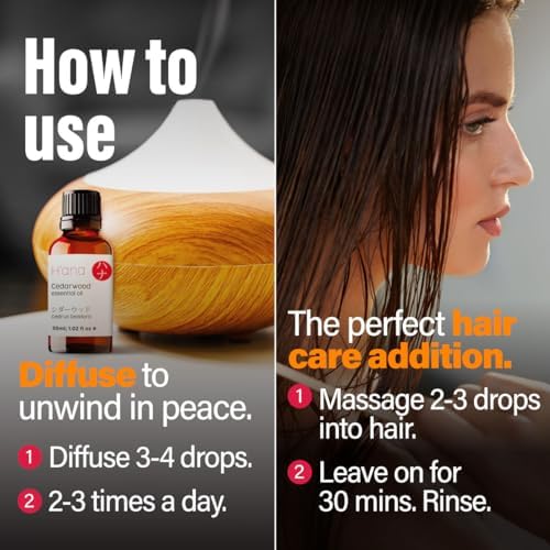 H'ana Sandalwood Essential Oil - 1.02 Fl Oz - for Hair and Skin, Aromatherapy, DIY Soap Making - ClimatePartner Certifie