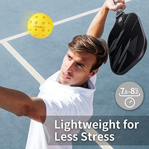 USAPA Approved Lightweight Pickleball Rackets for Casual Players | Durable Fiberglass Surface Picks with Polypropylene