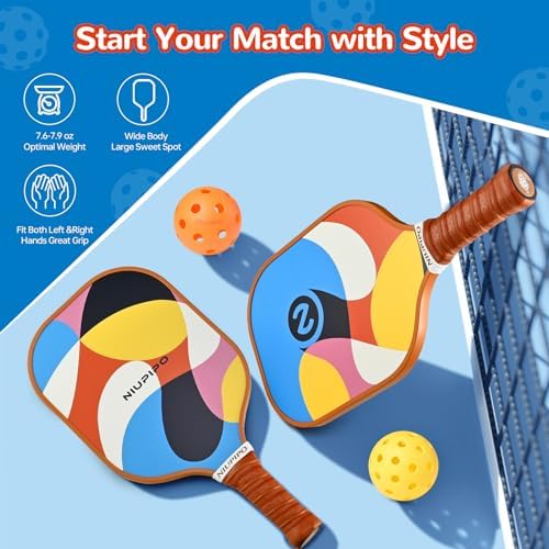USAPA Approved Lightweight Pickleball Rackets for Casual Players | Durable Fiberglass Surface Picks with Polypropylene