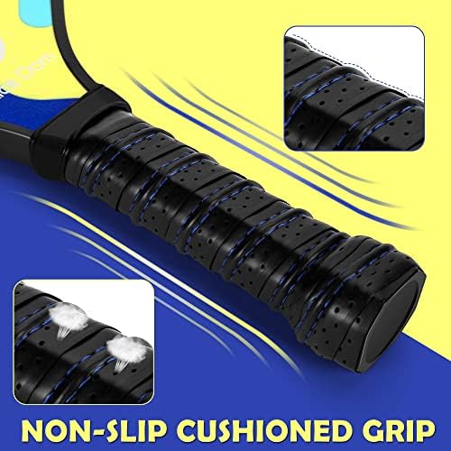 DULCE DOM USAPA Approved Fiberglass/Carbon Fiber Pickleball Paddles Set of 4 for Training | DULCE DOM 4 Indoor Outdoor