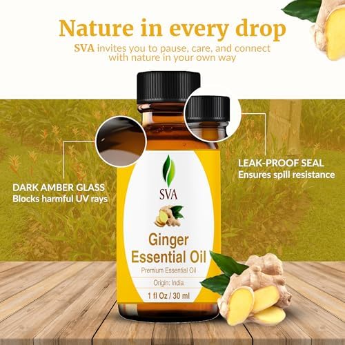 SVA Frankincense Essential Oil - 100% Natural Boswellia Carterii Oil for Aromatherapy and Skin Care - 1 Fl Oz with Dropp