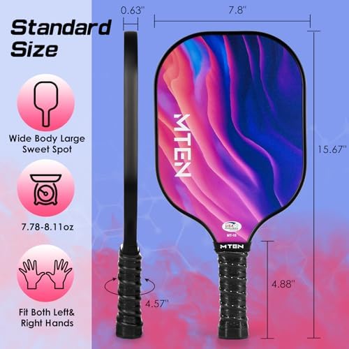 USAPA Approved Fiberglass Surface Pickleball Set for Men and Women Global Recycled Standard