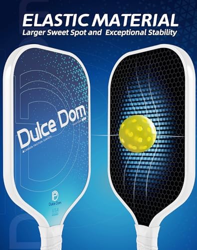 DULCE DOM USAPA Approved Fiberglass/Carbon Fiber Pickleball Paddles Set of 4 for Training | DULCE DOM 4 Indoor Outdoor