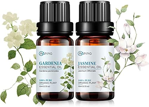 Sandalwood & Clary Sage Essential Oils for Aroma and Spa - 100% Pure Organic Natural Plant Oils, 2x10ML Sandalwood & C