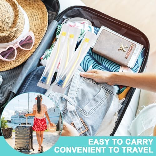 Meekoo 200 Set Disposable Toothbrush with Toothpaste Individually Wrapped Travel Kit for Homeless Nursing Home and Trave