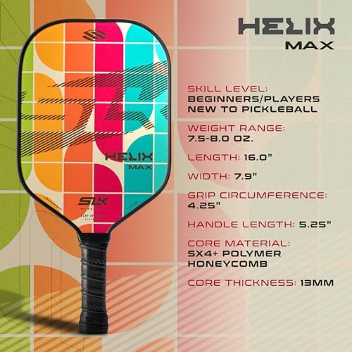 Thermoformed Carbon Fiber Pickleball Paddles for Unmatched Control | Selkirk Sport SLK Helix Pro Pickleball Paddle | Se