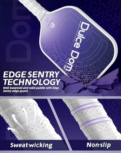 DULCE DOM USAPA Approved Fiberglass/Carbon Fiber Pickleball Paddles Set of 4 for Training | DULCE DOM 4 Indoor Outdoor