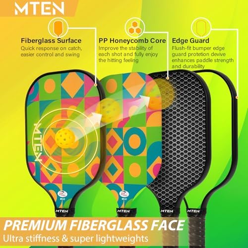 USAPA Approved Fiberglass Surface Pickleball Set for Men and Women Global Recycled Standard