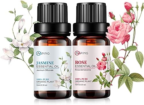 Sandalwood & Clary Sage Essential Oils for Aroma and Spa - 100% Pure Organic Natural Plant Oils, 2x10ML Sandalwood & C