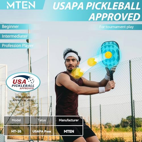 USAPA Approved Fiberglass Surface Pickleball Set for Men and Women Global Recycled Standard