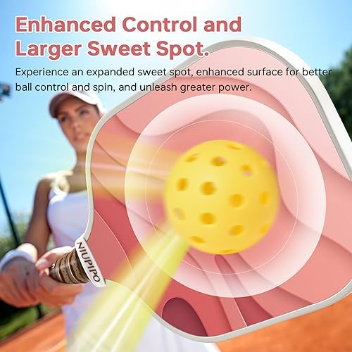 USAPA Approved Lightweight Pickleball Rackets for Casual Players | Durable Fiberglass Surface Picks with Polypropylene