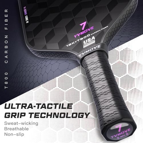 T700 Raw Carbon Fiber Pickleball Paddle for Ultimate Spin & Consistency USAPA ApprovedPremium Pickle Ball Racket with 16
