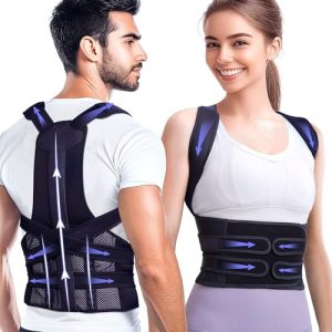 Women's and Men's Posture Corrector with Full Back Brace Support | Adjustable Shoulder Straightener for Back Pain Relie