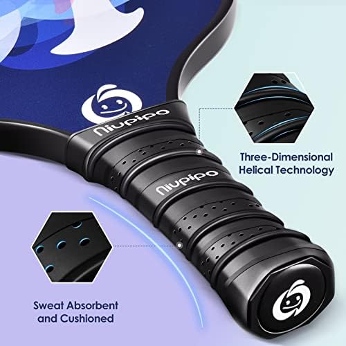 USAPA Approved Lightweight Pickleball Rackets for Casual Players | Durable Fiberglass Surface Picks with Polypropylene