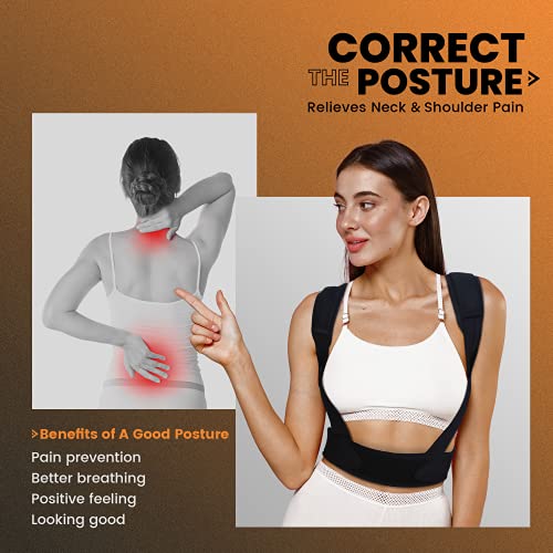 VANRORA Posture Corrector for Men and Women, Fully Adjustable Back Brace | Back Brace Fully Adjustable & Comfy by VANRO