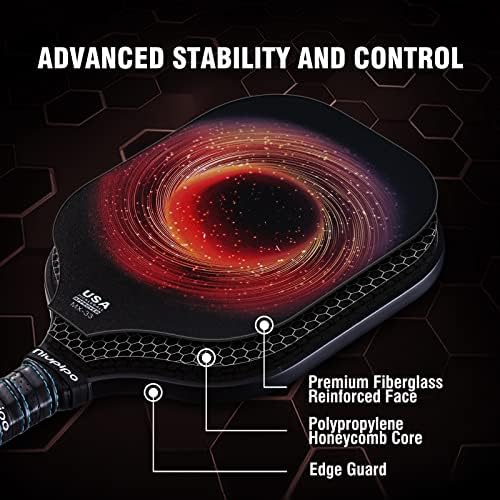 USAPA Approved Lightweight Pickleball Rackets for Casual Players | Durable Fiberglass Surface Picks with Polypropylene