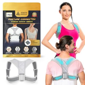 Adjustable Back Posture Corrector for Men and Women | Mid, Upper Spine Support Posture Straightener | Neck, Shoulder, C