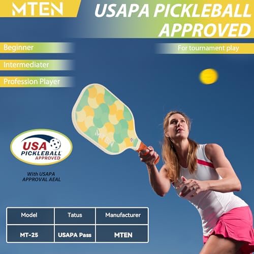 USAPA Approved Fiberglass Surface Pickleball Set for Men and Women Global Recycled Standard