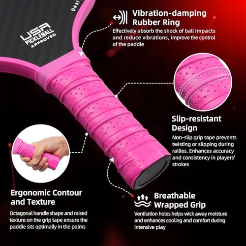 BAGAIL USAPA Approved Pickleball Paddles Set for Traction and Stability | Lightweight BAGAIL Pickleball Rackets with 4