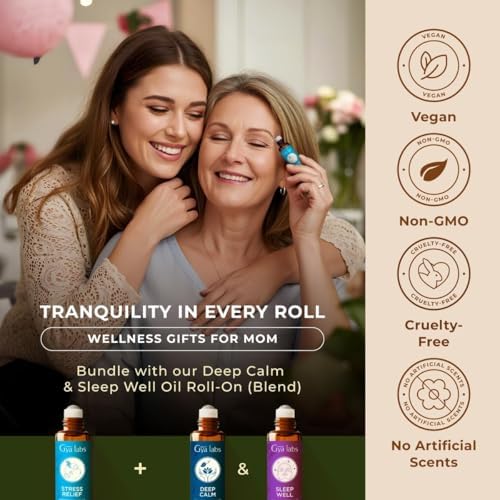 Gya Labs Frankincense & Somali Myrrh Essential Oil Roll On - Convenience - Camping Enthusiasts - Aromatherapy Relief, Cl