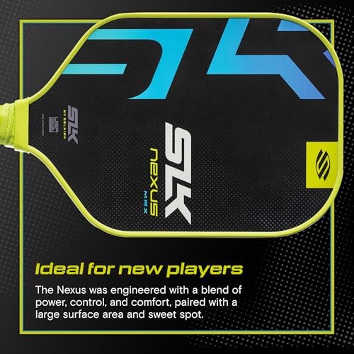 SLK Latitude & Nexus Pickleball Paddles: Graphite Face with SpinFlex Surface for Control and Power | REV-Core+ / SX4 Pol