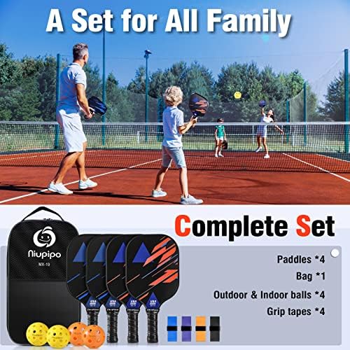 USAPA Approved Lightweight Pickleball Rackets for Casual Players | Durable Fiberglass Surface Picks with Polypropylene