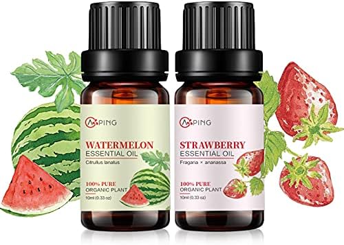 Sandalwood & Clary Sage Essential Oils for Aroma and Spa - 100% Pure Organic Natural Plant Oils, 2x10ML Sandalwood & C