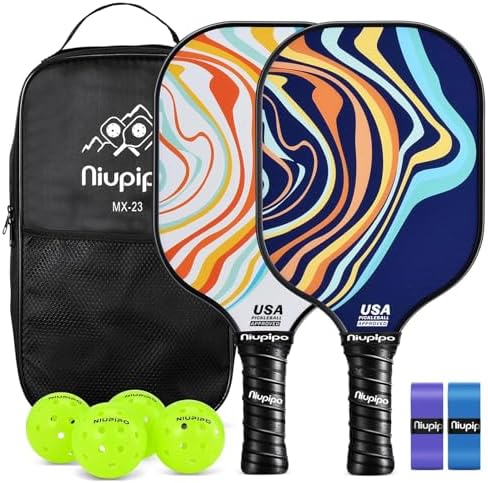 USAPA Approved Lightweight Pickleball Rackets for Casual Players | Durable Fiberglass Surface Picks with Polypropylene