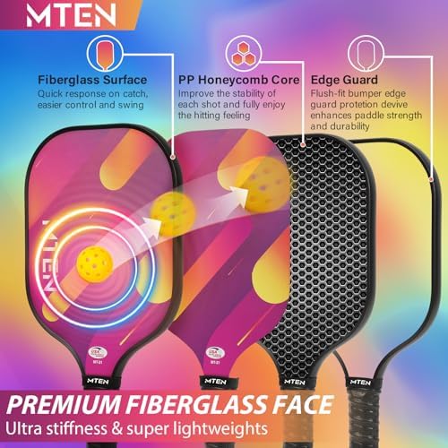 USAPA Approved Fiberglass Surface Pickleball Set for Men and Women Global Recycled Standard