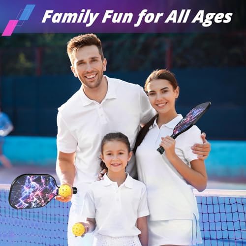 USAPA Approved Lightweight Pickleball Rackets for Casual Players | Durable Fiberglass Surface Picks with Polypropylene