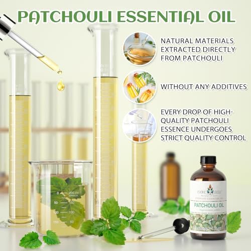 EVOKE OCCU Ginger and Patchouli Essential Oil - Pure & Therapeutic - 4 Fl Oz - Stress Relief & Muscle Pain Relief