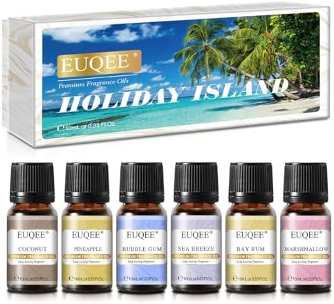 EUQEE Woody Essential Oils Set for Aromatherapy - Pure & Natural Oils - Eucalyptus, Cedarwood, Sandalwood, Frankincense,