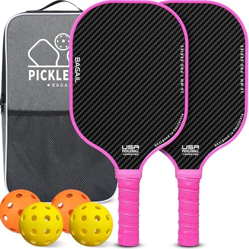 BAGAIL USAPA Approved Pickleball Paddles Set for Traction and Stability | Lightweight BAGAIL Pickleball Rackets with 4