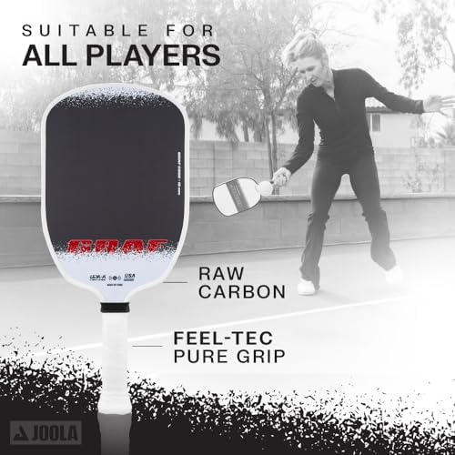 JOOLA Agassi PRO IV 14mm Pickleball Paddle - Carbon Fiber Surface Increases Spin & Control for Experts | JOOLA Agassi P