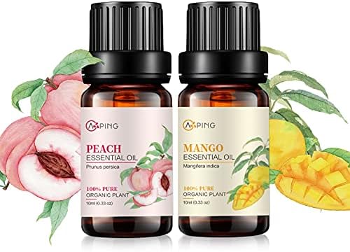 Sandalwood & Clary Sage Essential Oils for Aroma and Spa - 100% Pure Organic Natural Plant Oils, 2x10ML Sandalwood & C