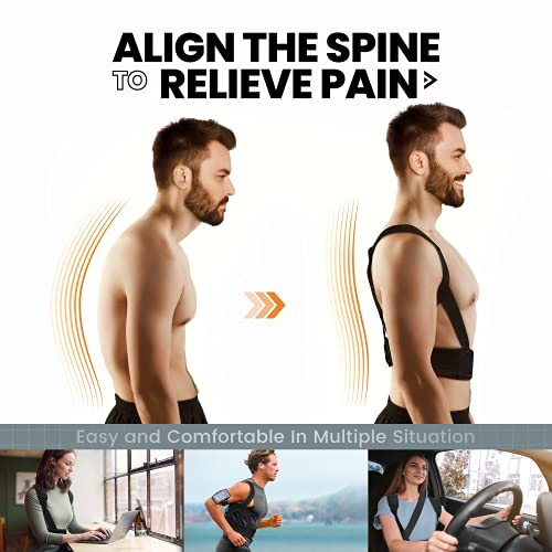 VANRORA Posture Corrector for Men and Women, Fully Adjustable Back Brace | Back Brace Fully Adjustable & Comfy by VANRO