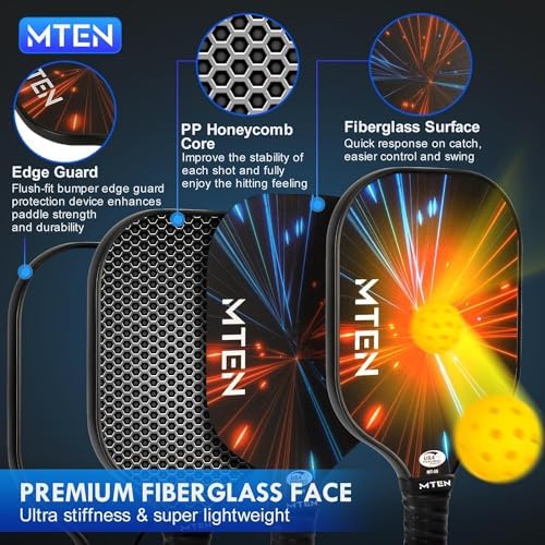 USAPA Approved Fiberglass Surface Pickleball Set for Men and Women Global Recycled Standard